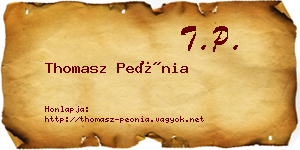 Thomasz Peónia névjegykártya